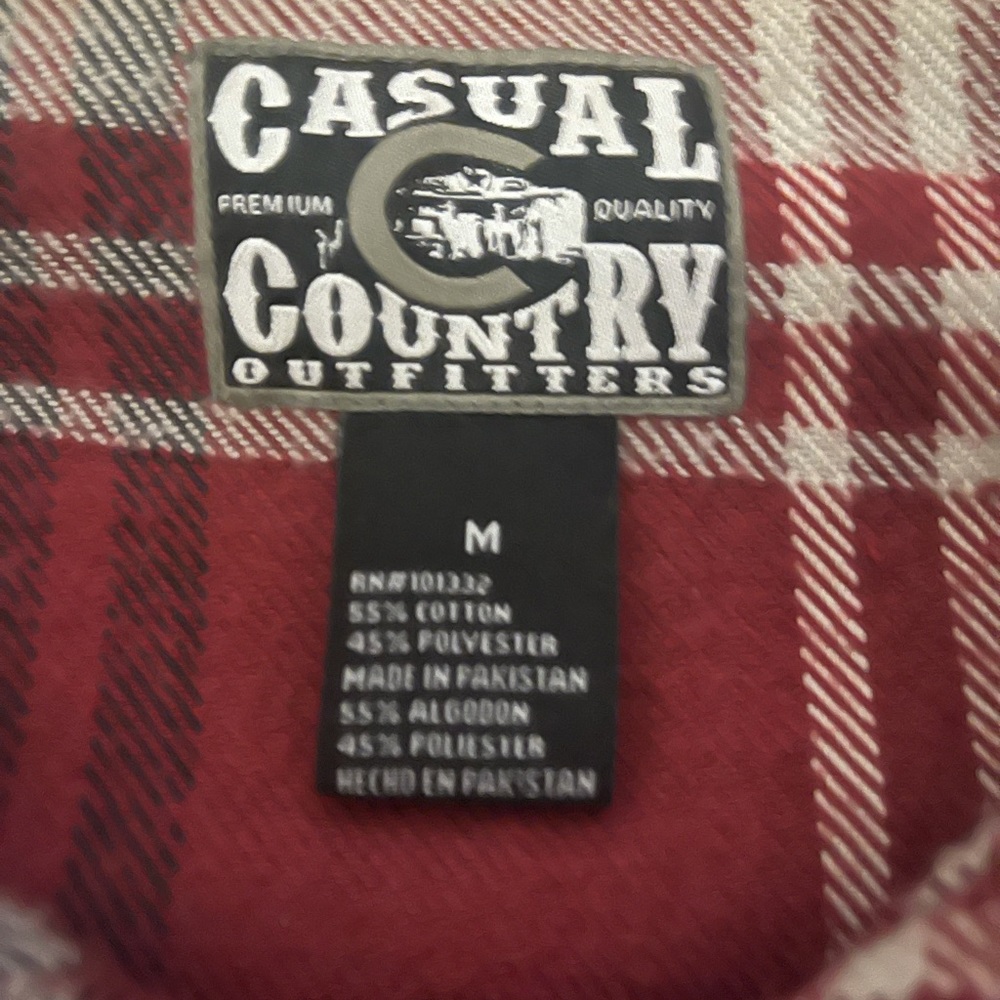 Men’s M western heavy flannel with snaps